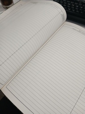Large hardcover notebook with Ministry of Finance logo new