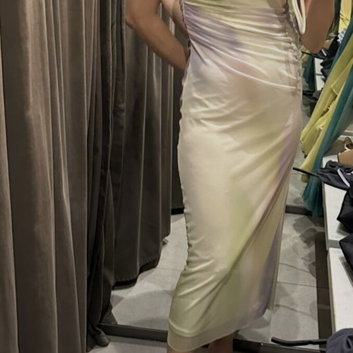 Zara wedding guest dress like new, colorful pastel shades