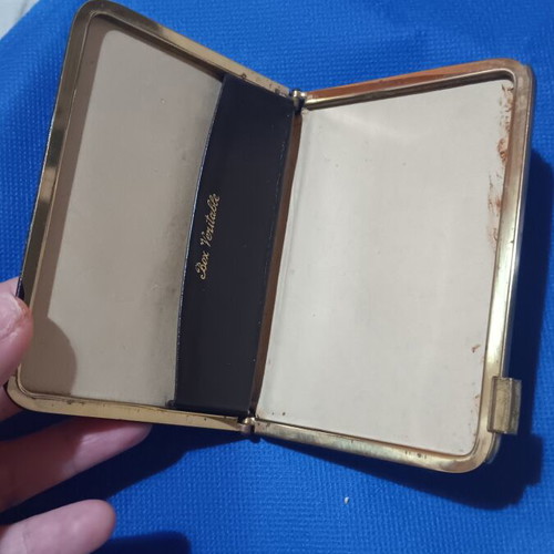 Leather cigarette case used, 1960s