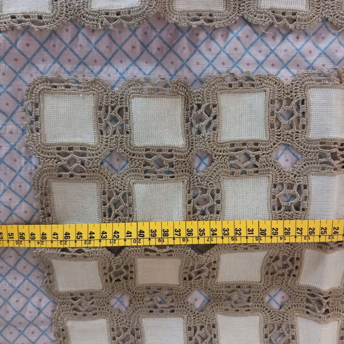 Set of two rectangular crochet lace table runners like new