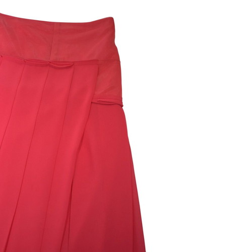 Victoria Beckham coral pleated maxi skirt like new, FR 38