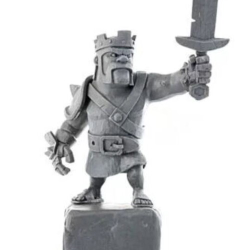 Clash of Clans Barbarian Statue new, grey, boxed