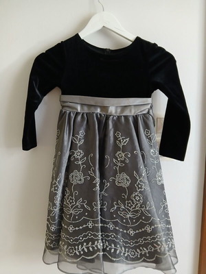 Παιδικό γιορτινό φόρεμα σαν καινούργιο, βελούδο, μέγεθος 5