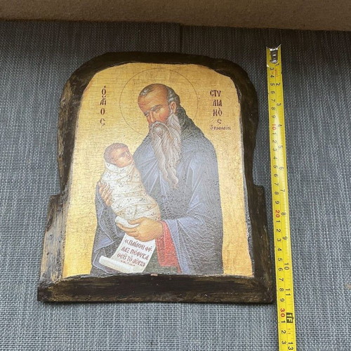 Saint Stylianos wooden icon like new