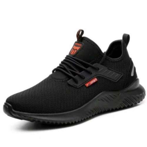 Safety Athletic Shoes with Steel Toe, Size 43-44, Black