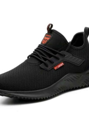 Safety Athletic Shoes with Steel Toe, Size 43-44, Black