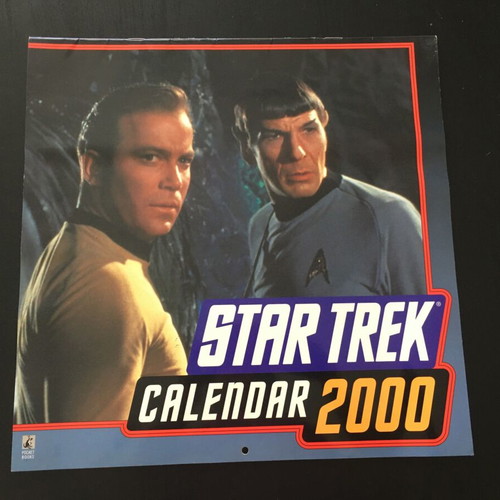 Star Trek 2000 calendar like new, Kirk & Spock, Pocket Books