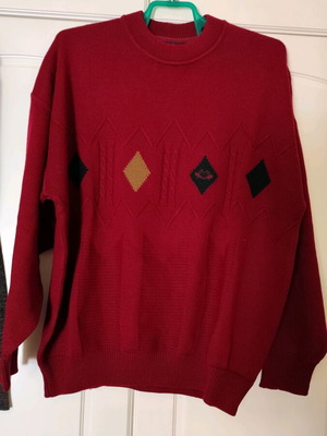 Men's sweater used, red, size L