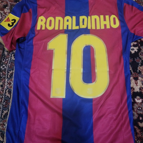 Barcelona Ronaldinho #10 jersey new, Camp Nou 1957–2007 edition, size S