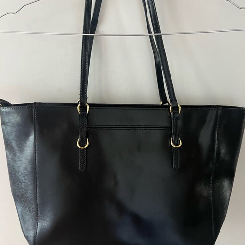 Ralph Lauren Oxford Tote Leather Bag Black like new