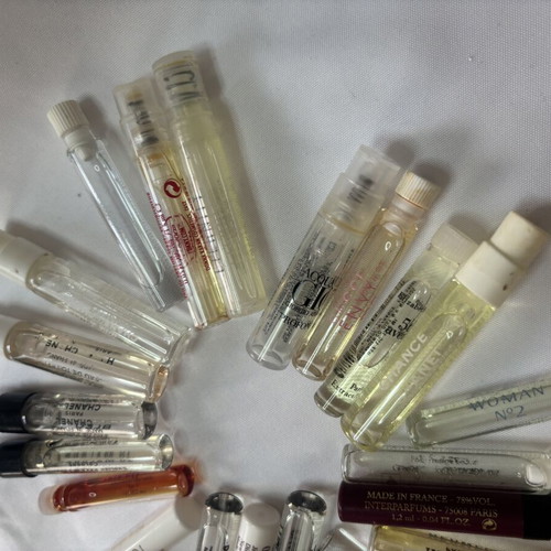 Perfume tester set used, assorted samples