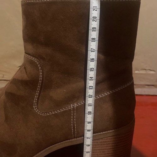 Bershka women's ankle boots used, suede look, size 40, brown