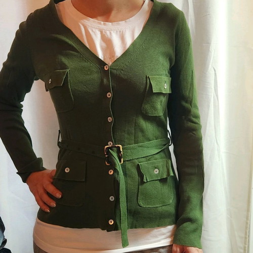 Mango cardigan used, green, size S