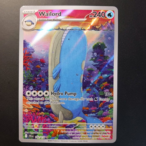 Wailord 162/159 καινούργιο, σπάνια εικονογράφηση