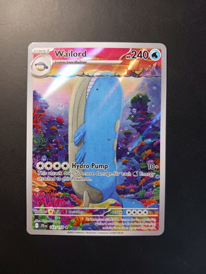 Wailord κάρτα Pokemon καινούργια, σπάνια εικονογράφηση 162/159