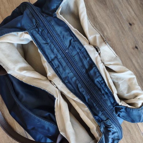 Tommy Hilfiger shoulder bag used, blue and brown