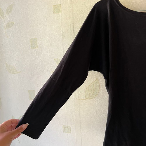 A-Style Black Women's Blouse 100% Cotton Size L New