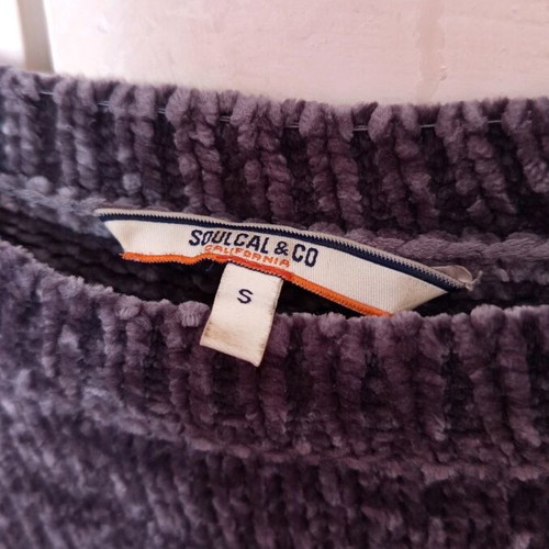 Chenille sweater dark grey like new, size S