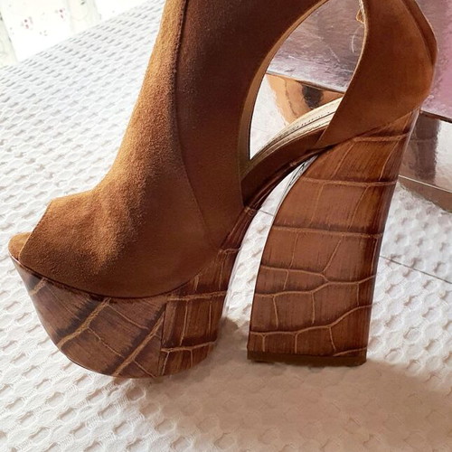 Gianmarco Lorenzi platform sandals new, genuine leather, size 37, brown