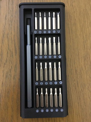Precision screwdriver set with 24 bits, new