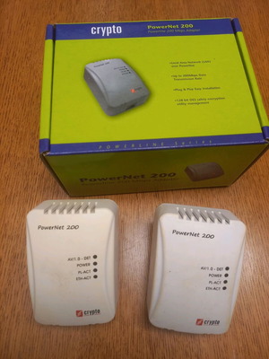 Crypto PowerNet 200 Mbps μεταχειρισμένο powerline adapter σετ 2 τεμ