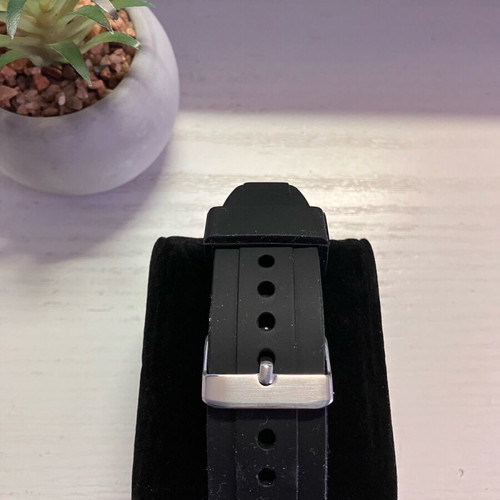 Kosmo Watch black wristwatch with rotating bezel new