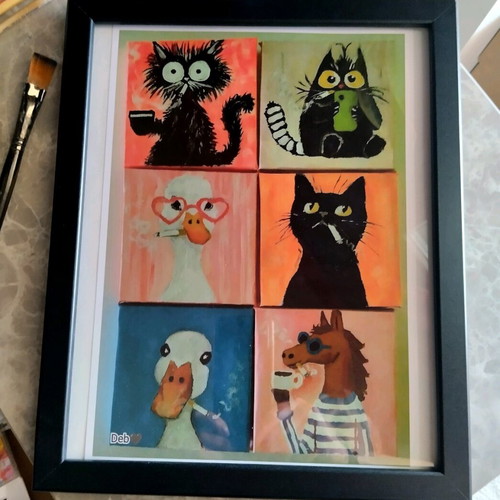 Bad Habits Animals Smoking Collection A4 Art Print new