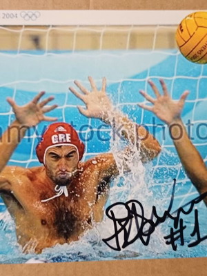Autograph Nikolaos Delligiannis new from Athens 2004 Olympic Games