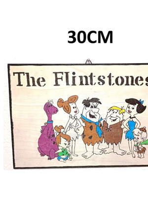Handmade wooden frame The Flintstones 20x30cm new