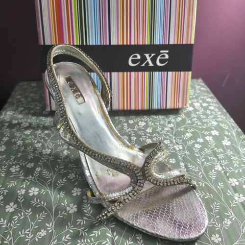 Exe silver platform sandals size 37 used