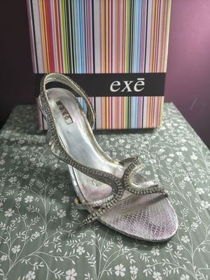 Exe silver platform sandals size 37 used