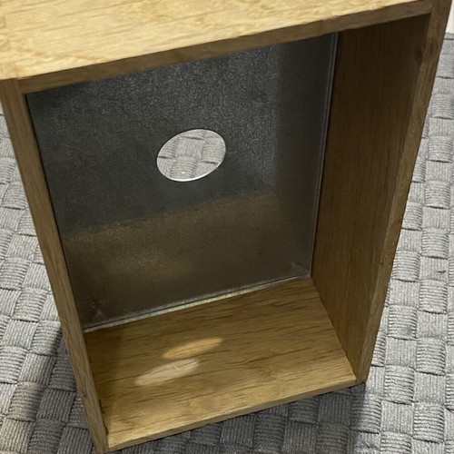Multifunctional Wooden Display Case with Magnetic Glass like new