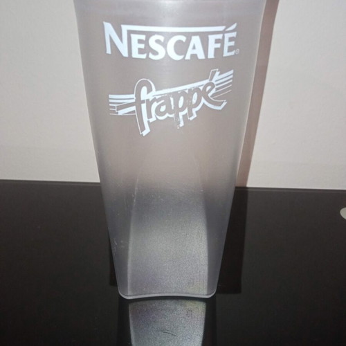 Vintage Nescafé Frappé Plastic Cup used, 90s-00s retro