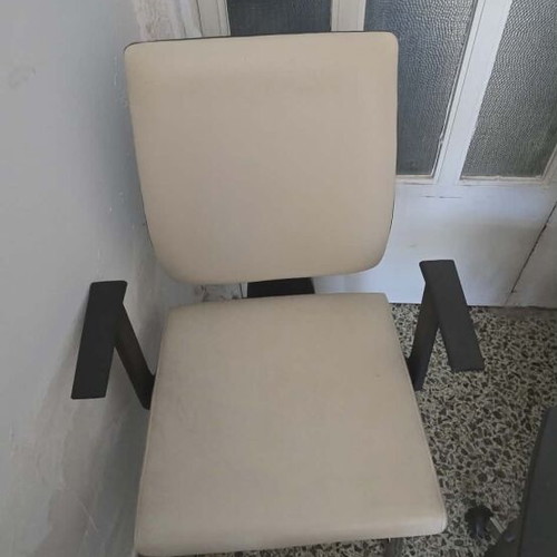 Office chairs leather used, set of 2, small wear