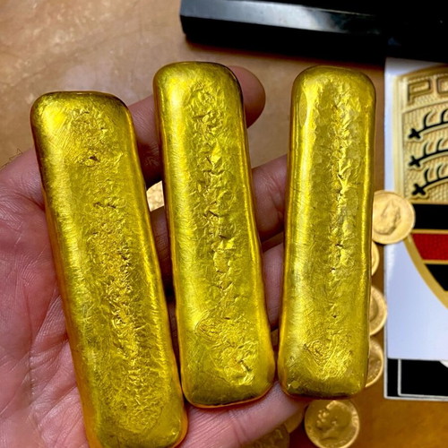 Gold bars new with 24k gold plating 8x2.5cm, 180g