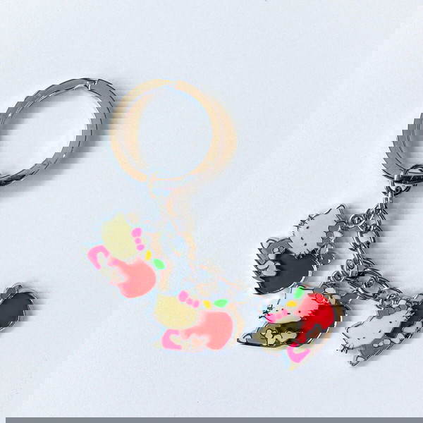 Hello Kitty 2 Μπρελόκ Κλειδοθήκη Αλυσίδα για κλειδιά Σετ Προσφορά