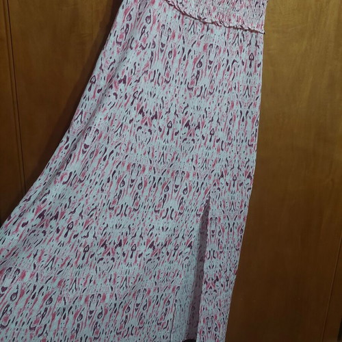 Zara summer dress like new, long with side slit, cotton and linen