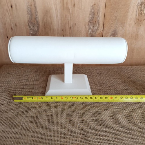 Jewelry and watch display stand leather with white wood like new