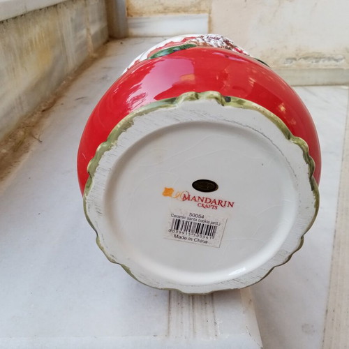 Mandarin Crafts Christmas ceramic cookie jar