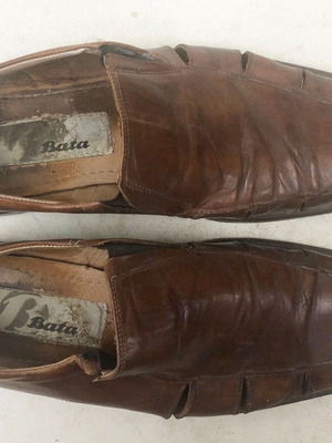 Bata men's shoes used, brown, size 42, slip-ons