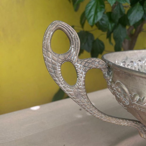 Large Antique Pewter used, decorative piece