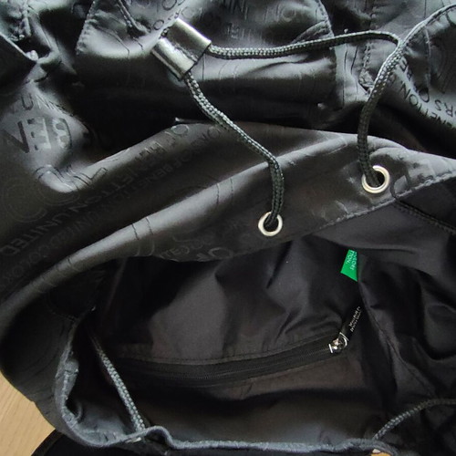 Benetton black backpack small, new