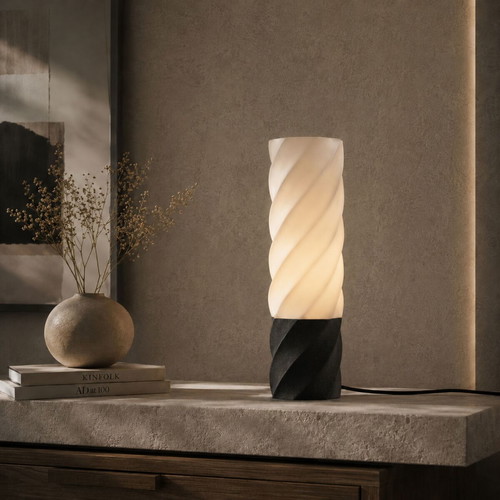 Modern LED table lamp spiral design 30 cm