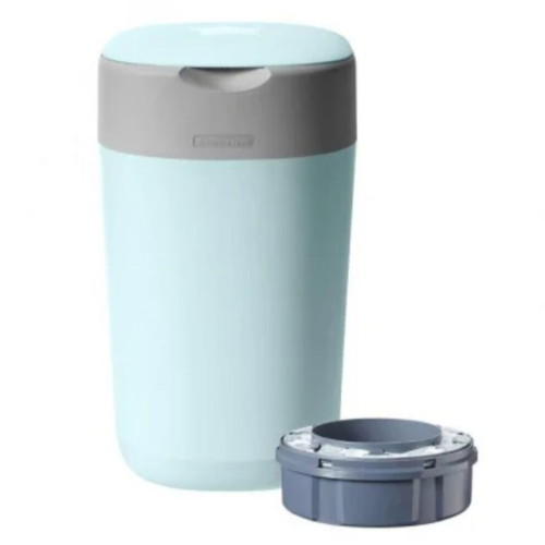 Tommee Tippee Twist & Click diaper disposal bin used, blue