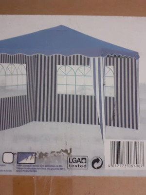 Country Star 3x3x2.5m Gazebo Tent new with two sides blue-white
