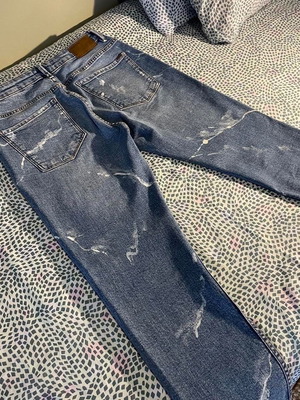 Bleached jeans used, size 40, straight fit