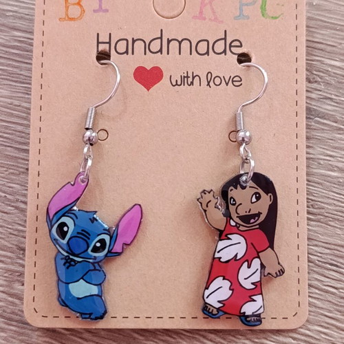 Lilo and Stitch earrings handmade, new