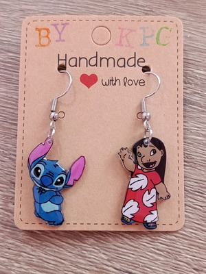 Lilo and Stitch earrings handmade, new
