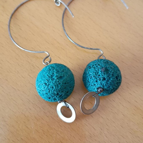 Silver earrings used