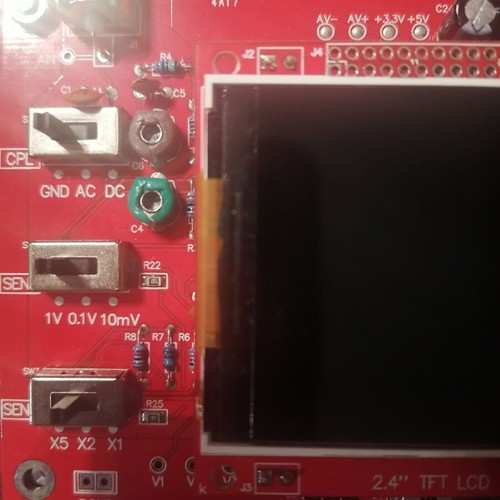 DSO138 digital oscilloscope with 2.4" TFT screen, power supply and probes